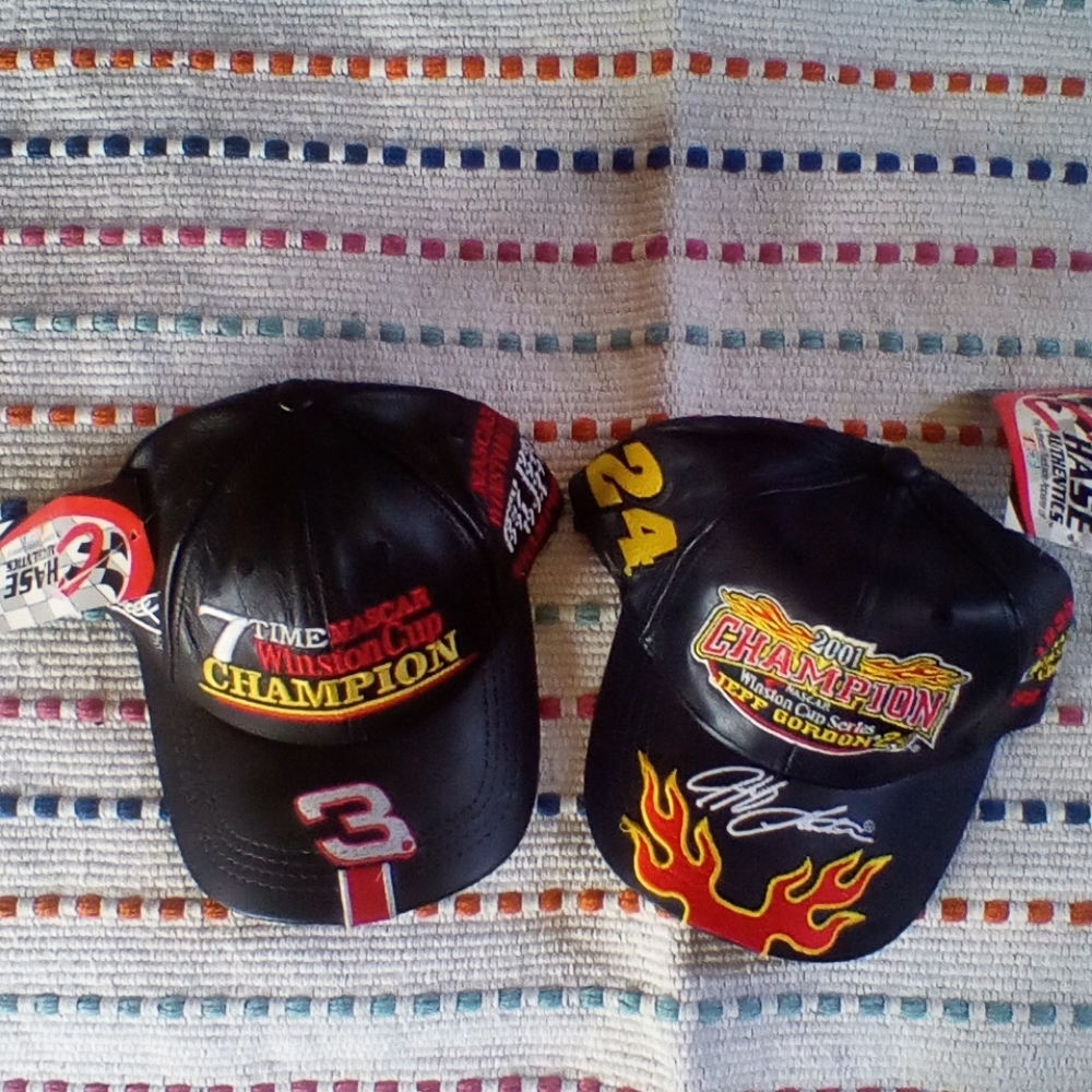 Chase Authentic leather caps NASCAR